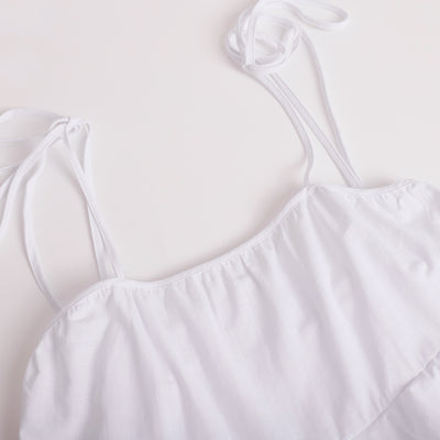 Summer Multi-layer Ruffled Mini Dress - Backless Adjustable Camisole