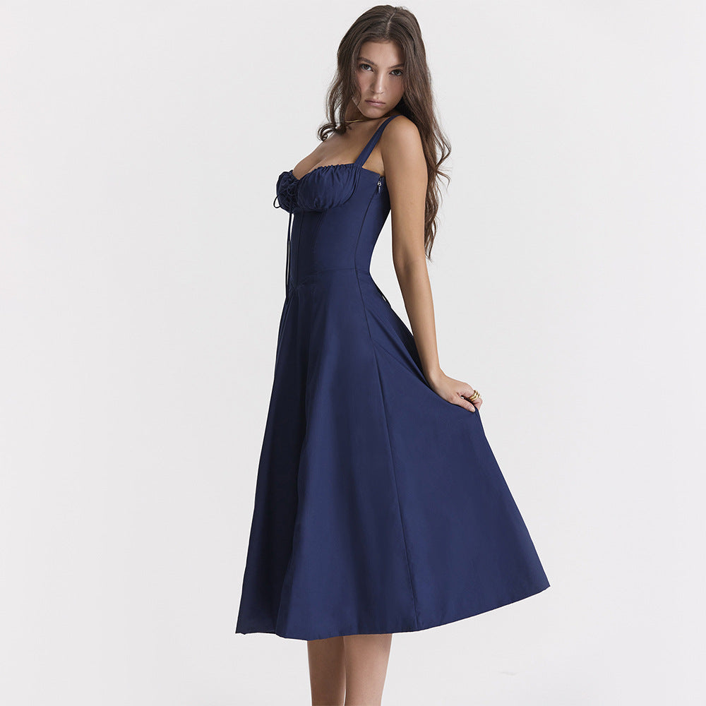 Backless Sundress - Camisole Midi Vacation