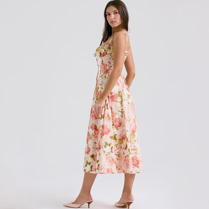 Backless Sundress - Camisole Midi Vacation
