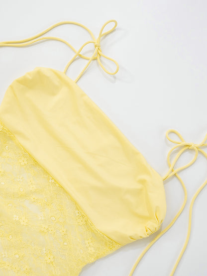 Lace Suspender Gown - Elegant Evening Style