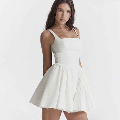 Halter Mini Dress - Butterfly Bow Back Romantic Style