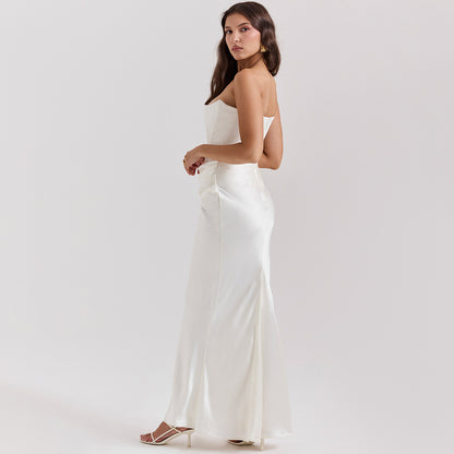 Velvet Noir Gown - Backless Fishbone Corset Evening