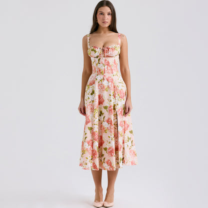 Backless Sundress - Camisole Midi Vacation