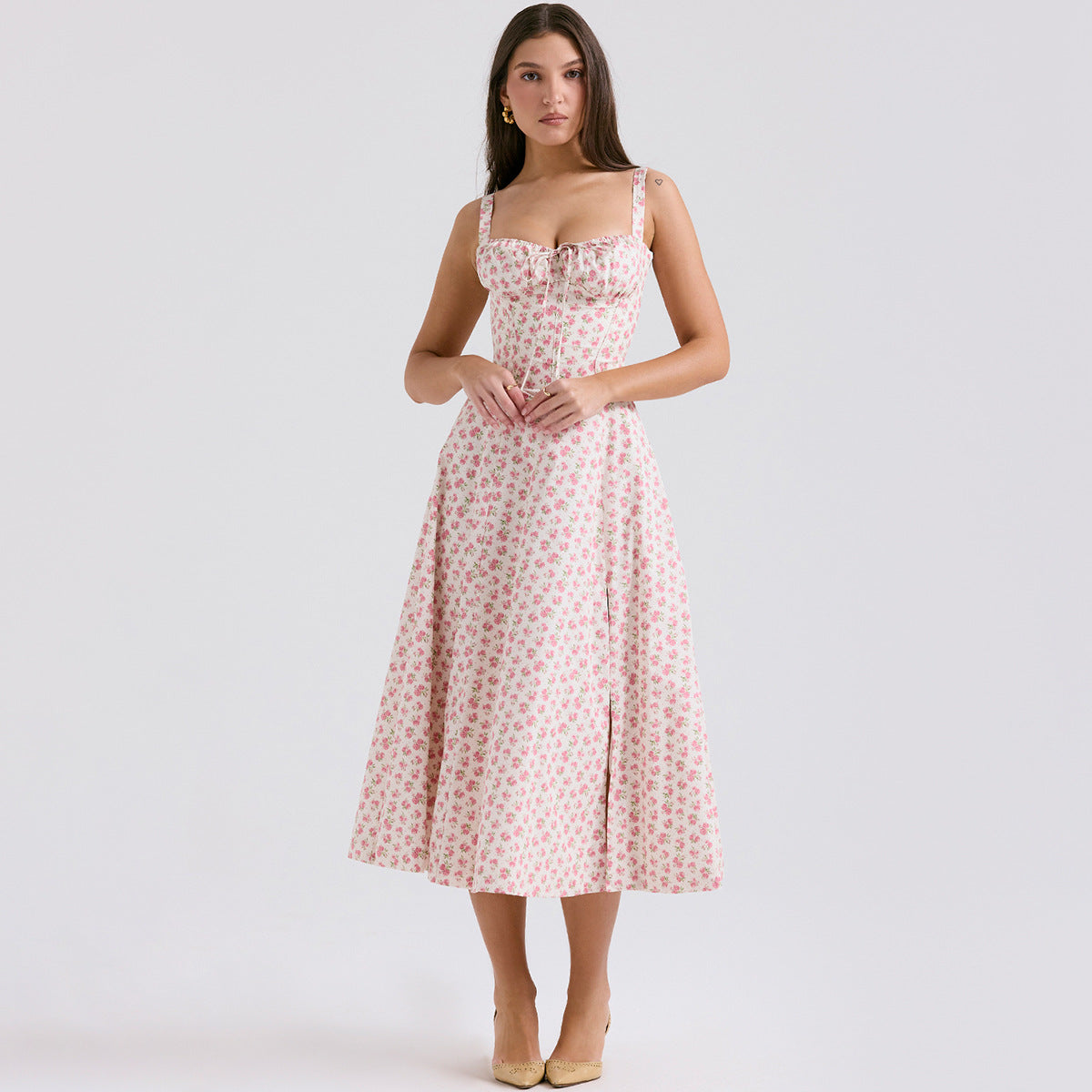 Backless Sundress - Camisole Midi Vacation