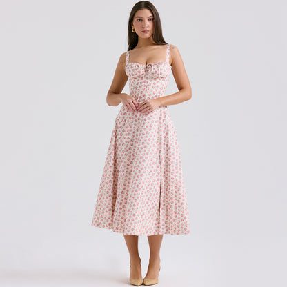 Backless Sundress - Camisole Midi Vacation