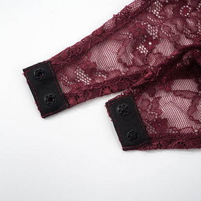 Lace Suspender Gown - Elegant Evening Style