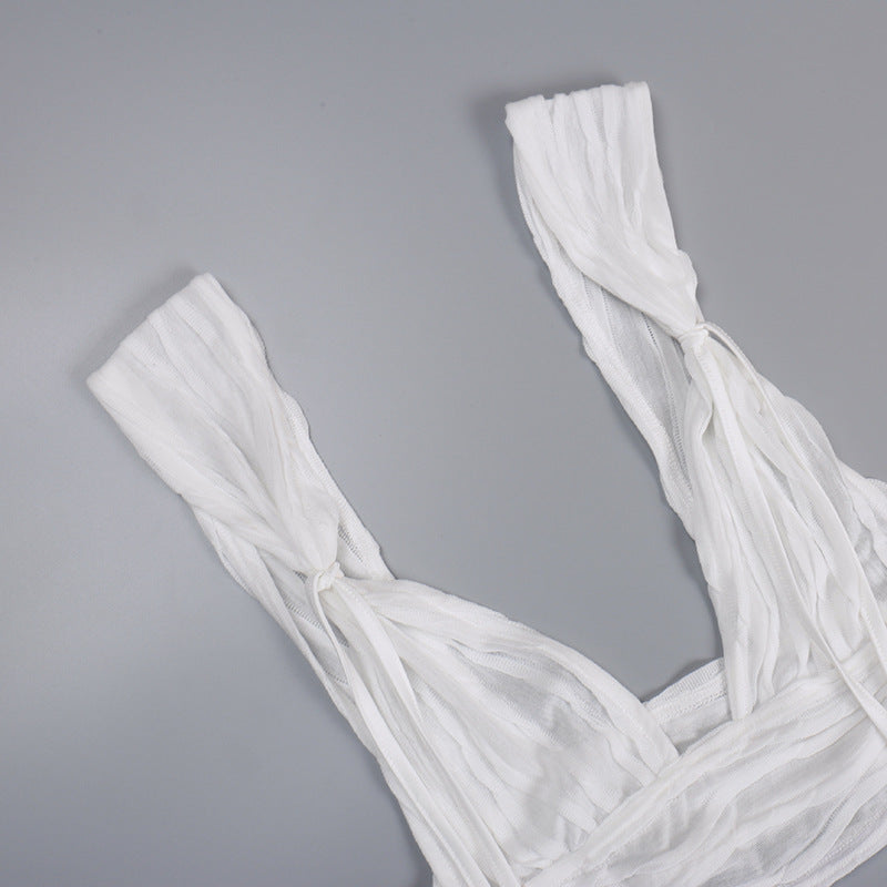 Summer Slit Skirt Outfit Set - Sexy Crop Top