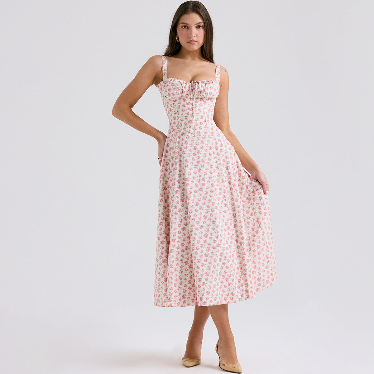 Backless Sundress - Camisole Midi Vacation