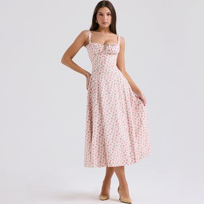 Backless Sundress - Camisole Midi Vacation