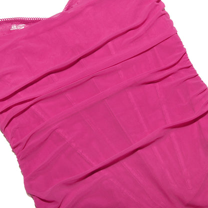 Lace Mystique Maxi - Mesh Fishbone Suspender Dress