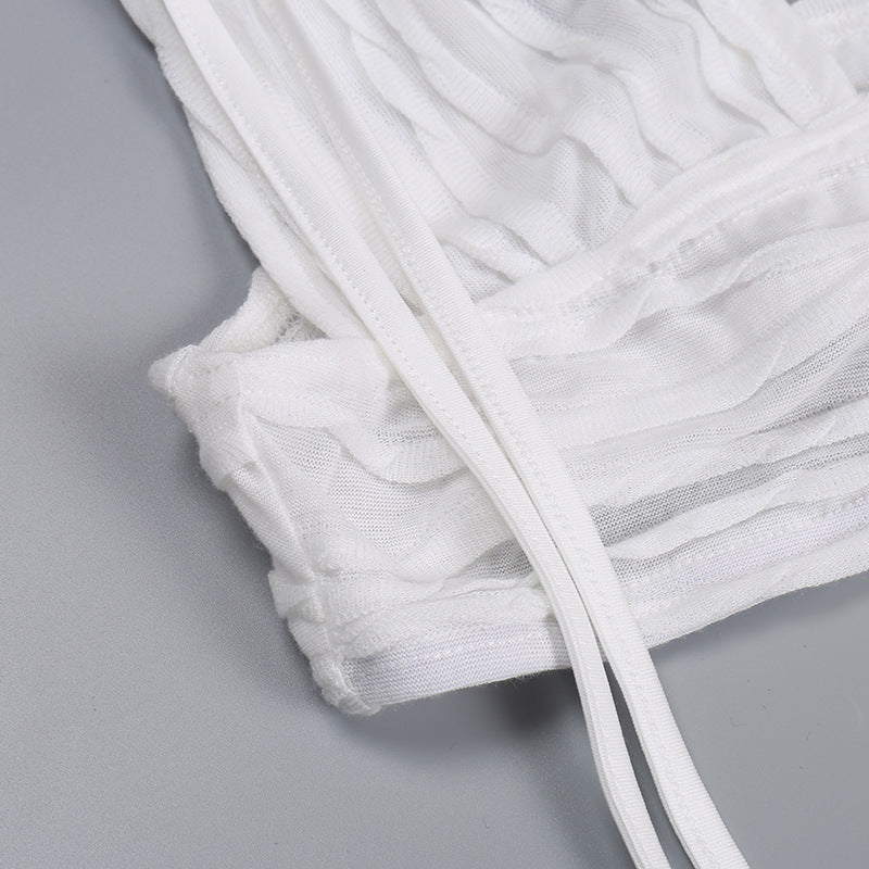 Summer Slit Skirt Outfit Set - Sexy Crop Top