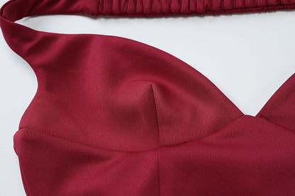 V-Neck Backless Bodycon Dress - Slim Fit Party Style