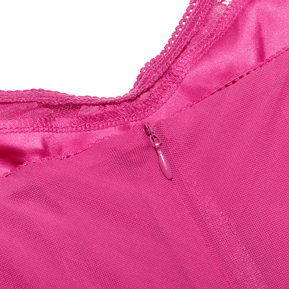 Lace Mystique Maxi - Mesh Fishbone Suspender Dress