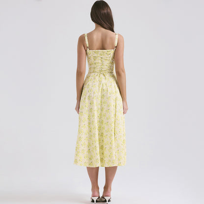 Backless Sundress - Camisole Midi Vacation