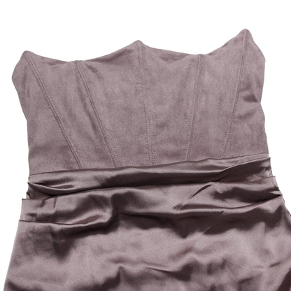 Velvet Noir Gown - Backless Fishbone Corset Evening