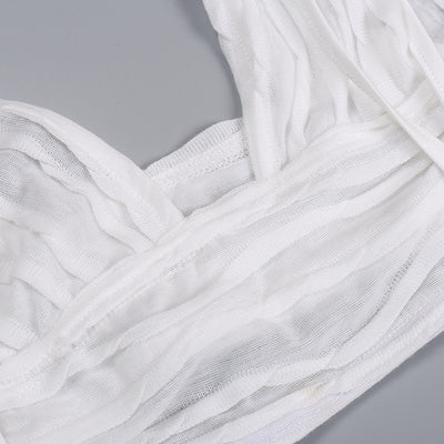 Summer Slit Skirt Outfit Set - Sexy Crop Top