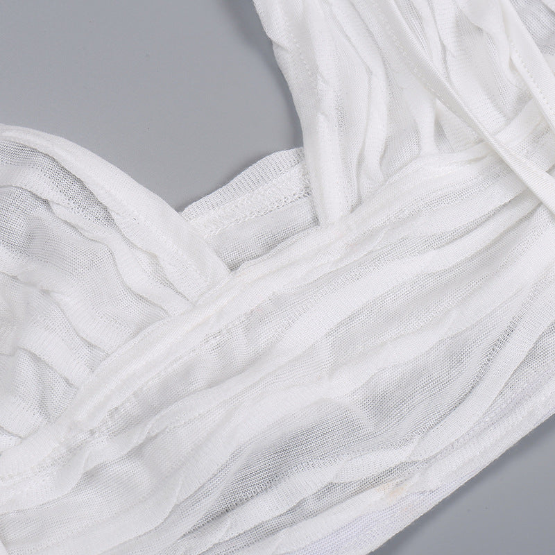 Summer Slit Skirt Outfit Set - Sexy Crop Top