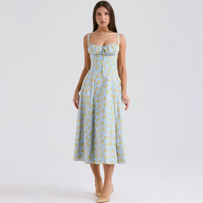 Backless Sundress - Camisole Midi Vacation