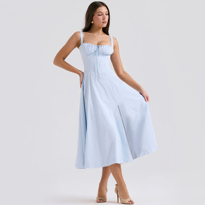 Backless Sundress - Camisole Midi Vacation