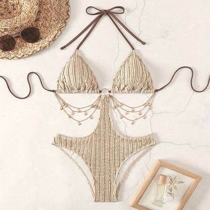 Lace-up Sexy Cutout Bikini One-piece Swimsuit