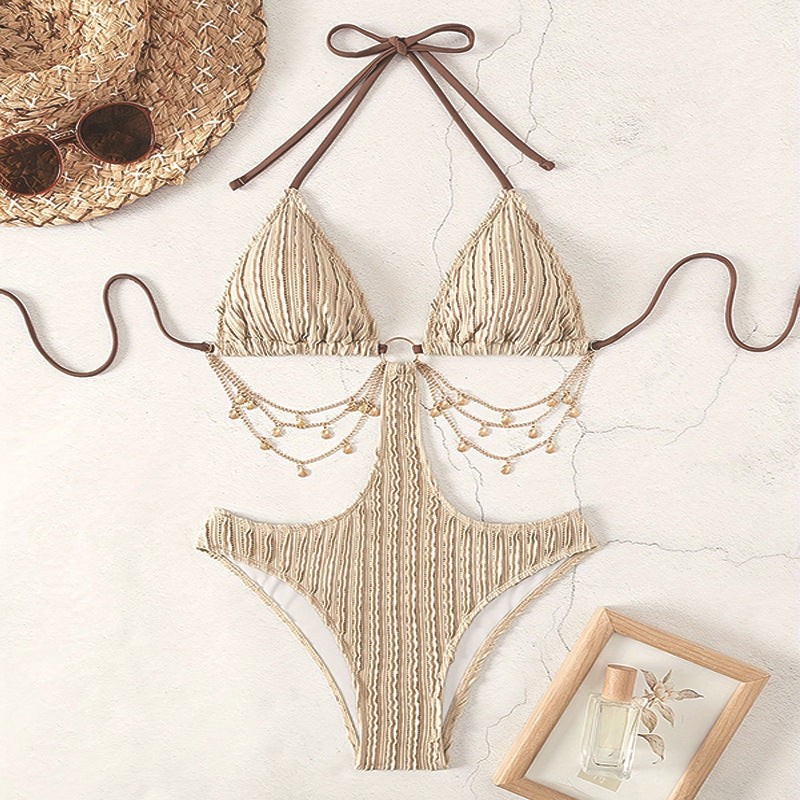 Lace-up Sexy Cutout Bikini One-piece Swimsuit