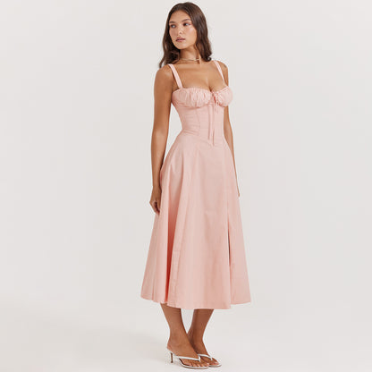 Backless Sundress - Camisole Midi Vacation