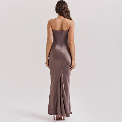 Velvet Noir Gown - Backless Fishbone Corset Evening