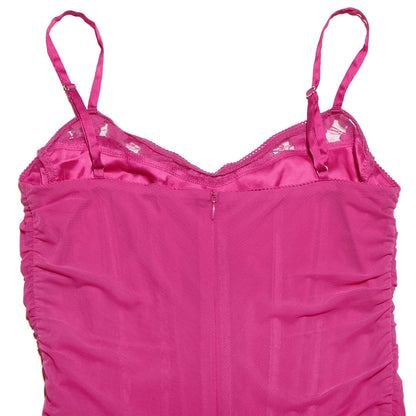 Lace Mystique Maxi - Mesh Fishbone Suspender Dress