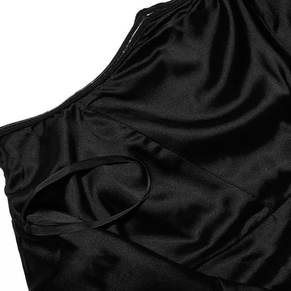 Velvet Noir Gown - Backless Fishbone Corset Evening