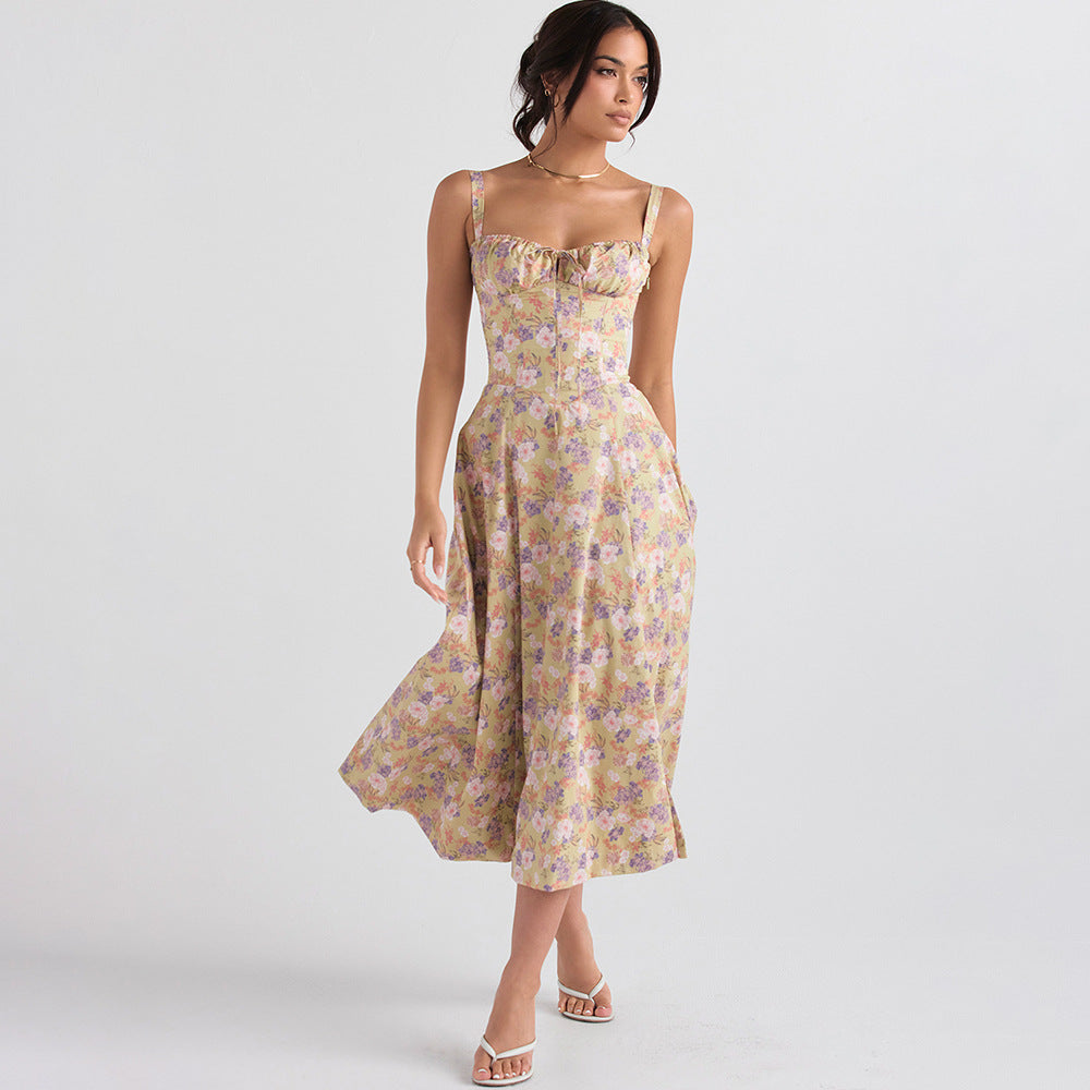 Backless Sundress - Camisole Midi Vacation