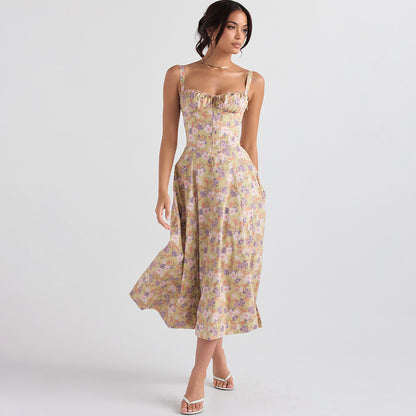 Backless Sundress - Camisole Midi Vacation