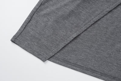 Bodycon Dress - Long Sleeve Tie Waist Split - Fashions Envy