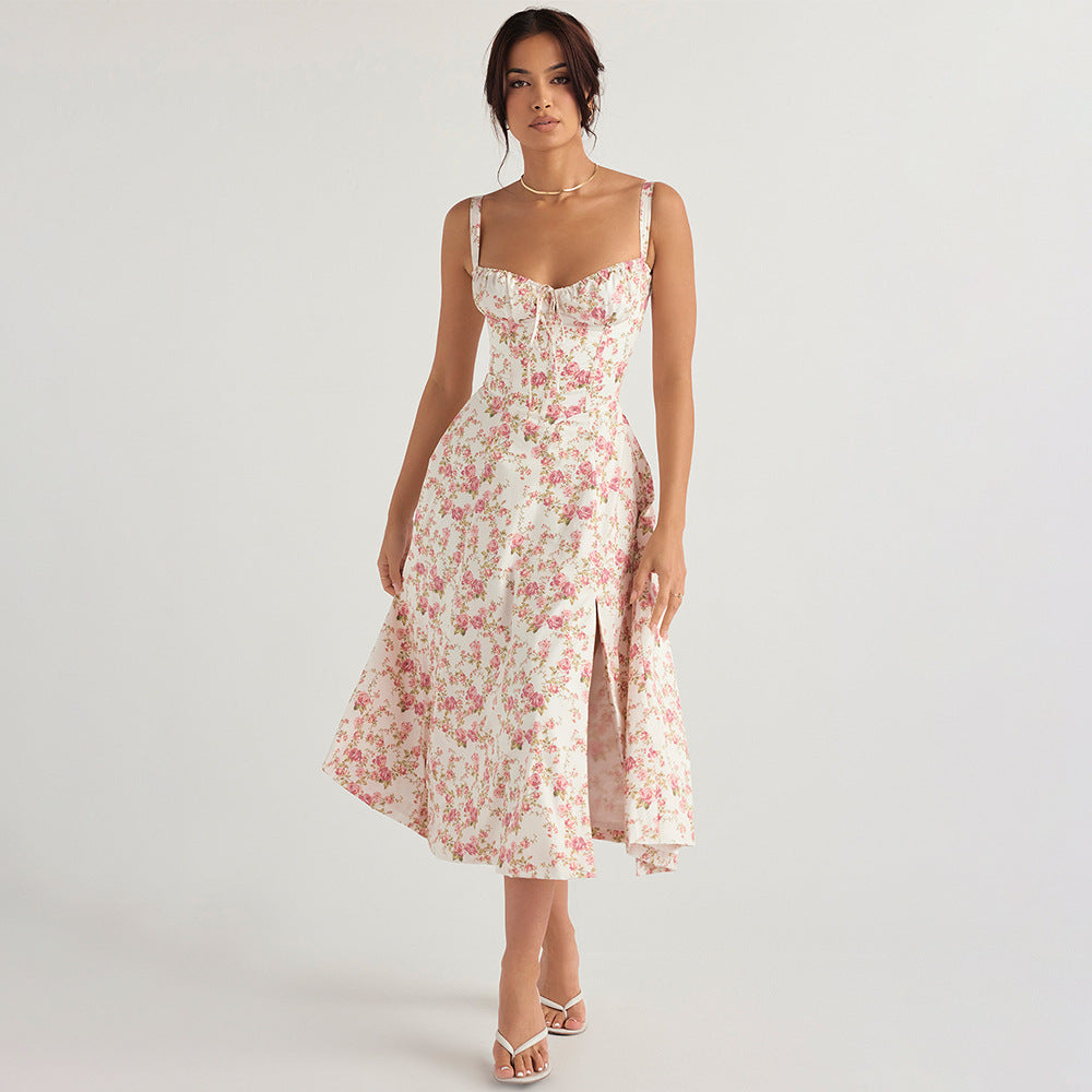 Backless Sundress - Camisole Midi Vacation