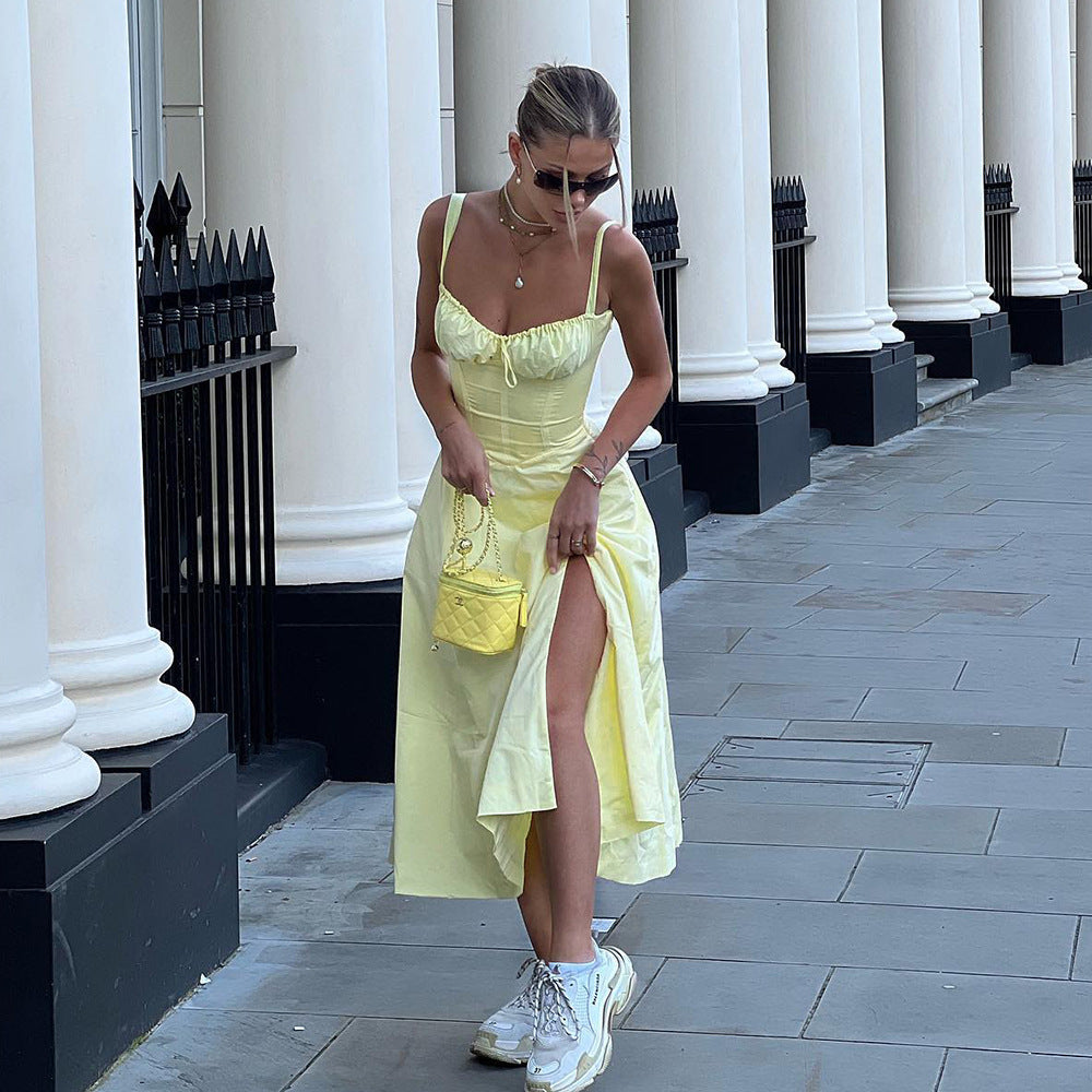 Backless Sundress - Camisole Midi Vacation