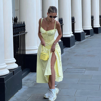 Backless Sundress - Camisole Midi Vacation