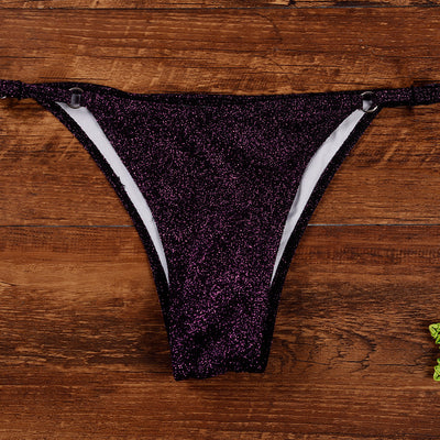 Sparkly Sexy Bikini Set - Adjustable Self-Tie Swimsuit