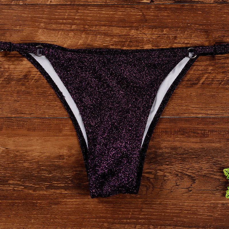 Sparkly Sexy Bikini Set - Adjustable Self-Tie Swimsuit
