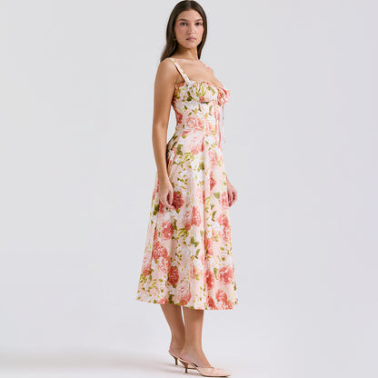 Backless Sundress - Camisole Midi Vacation
