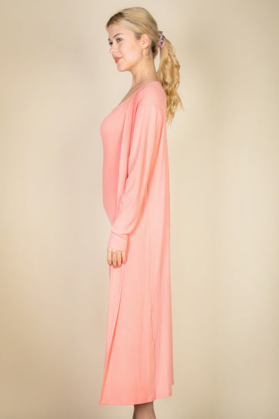 High-Stretch Ribbed Cardigan & Cami Midi Bodycon Dress