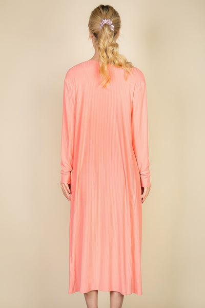 High-Stretch Ribbed Cardigan & Cami Midi Bodycon Dress