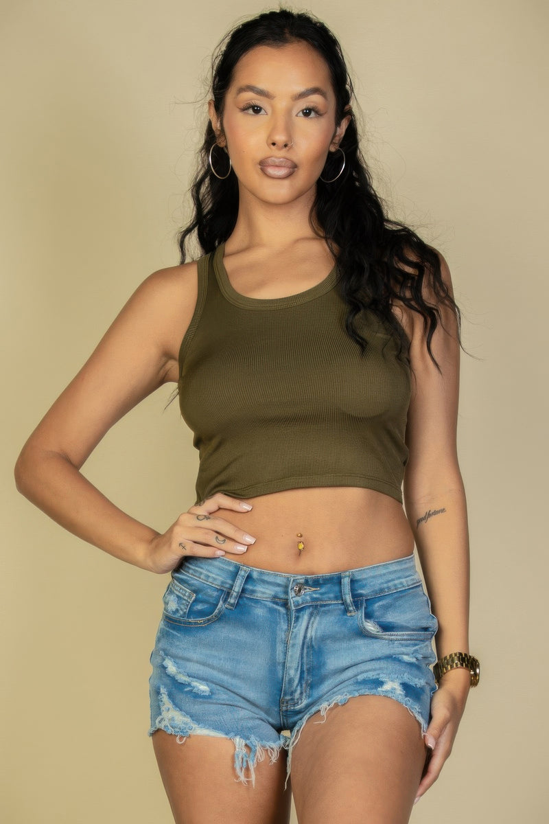 Soft Ribbed Basic Tank Top - Layering Essential