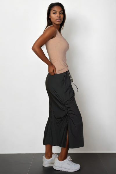 Ribbed V-neck Sleeveless Tank Top