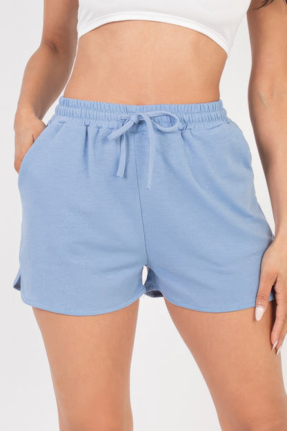 High-Stretch Chic French Terry Shorts