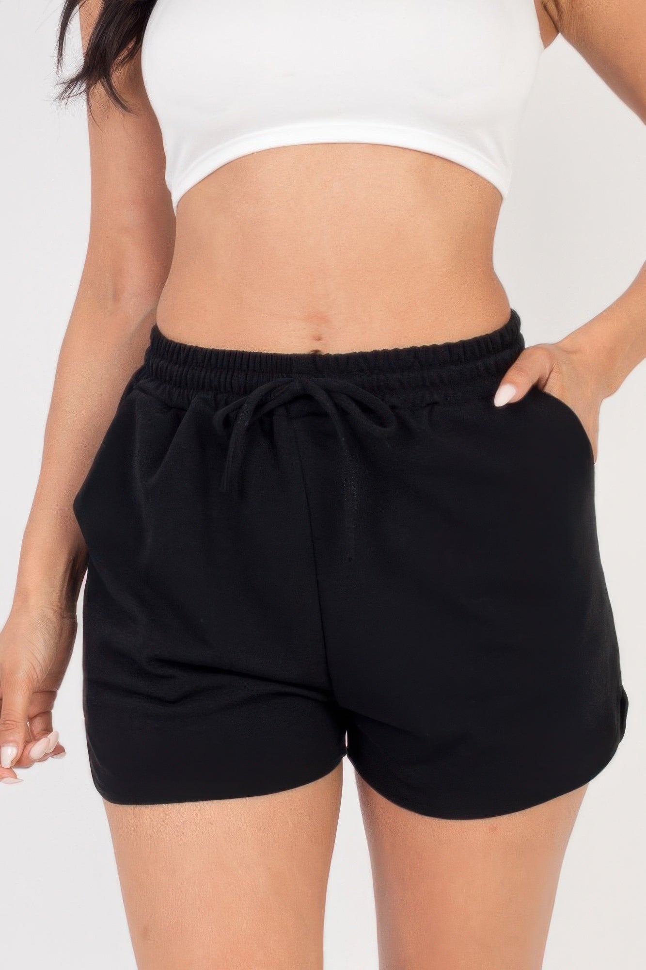 High-Stretch Chic French Terry Shorts