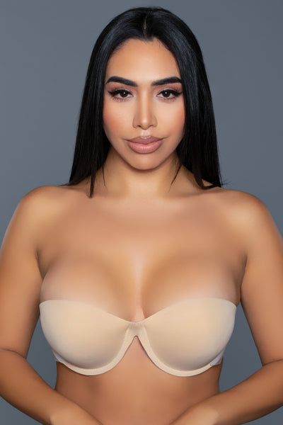 Strapless Adhesive Bra - Invisible Underwire Cups Look - Fashions Envy