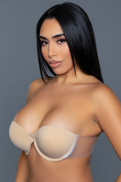 Strapless Adhesive Bra - Invisible Underwire Cups Look - Fashions Envy