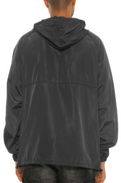 Anorak Jacket - Color Block Quarter Zip Windbreaker - Fashions Envy