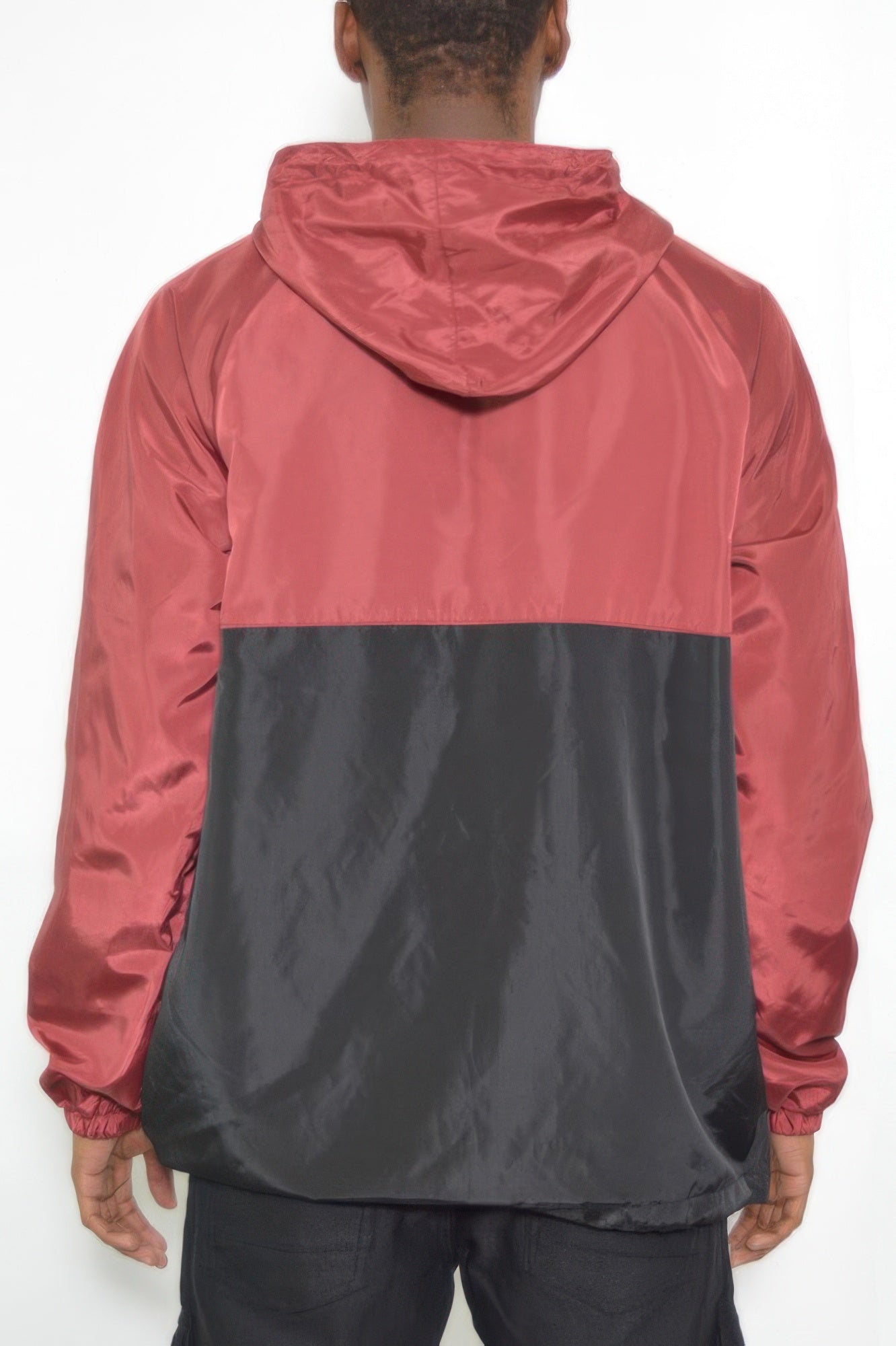 Anorak Jacket - Color Block Quarter Zip Windbreaker - Fashions Envy