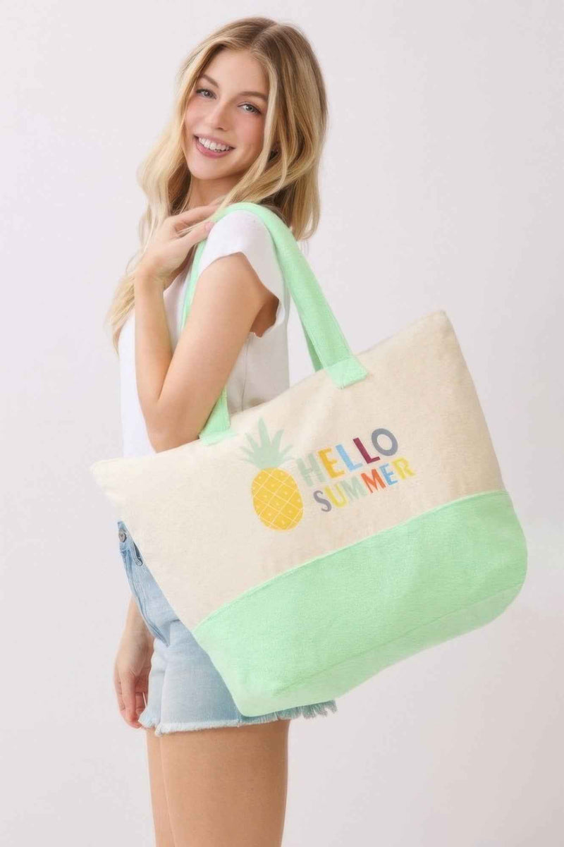 Hello Summer Terry Tote