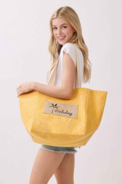 2 In 1 Shoulder & Bucket Style Vintage Canvas Tote